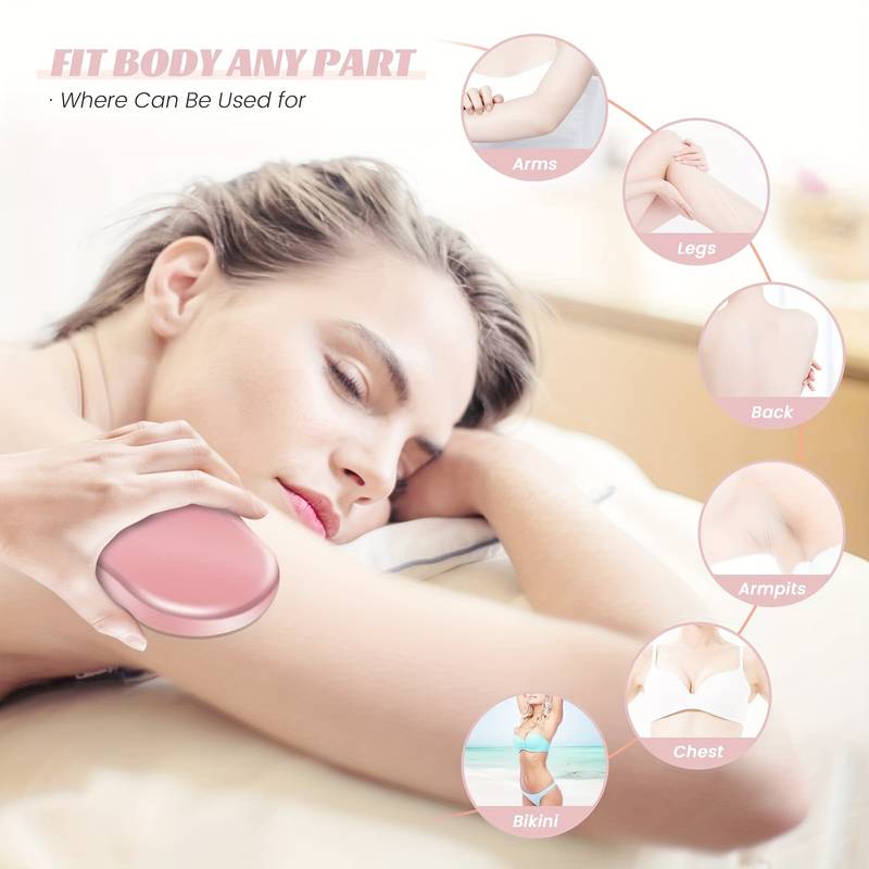 Crystal Hair Removal Device, Nano Glass Sanding Device, Crystal Physical Hair Removal Eraser, Glass Hair Remover Painless Epilator, Easy Cleaning Reusable Body Care Depilation Tool Crystal Hair Removal Device, Nano Glass Sanding Device, Crystal Physical Hair Removal Eraser, Glass Hair Remover Painless Epilator, Easy Cleaning Reusable Body Care Depilation Tool